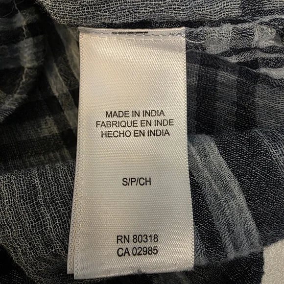 Lucky Brand Blue And White Plaid Button Down Shirt Size Small - Picture 6 of 8